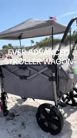 Officially in my “wagon mom era” ✨ #everadvanced #beachtripessentials #strollerwagon #amazonfinds #toddlerbeachhack 