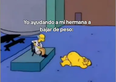#lossimpson #homero #hermana #ejercicio #peso #broma #humor 
