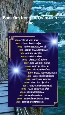 Bạn nằm trong top năm sinh nào#NguyenHienmasterthansohoc#dinhvibanthandinhhuongnghenghiep#xuhuong #moinguoi 