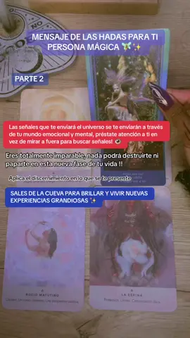 Parte 1 en mi perfil ✨ sígueme en instagram: fairy.holistic 🩷🪽 #mensajedeluniverso #hadas #fairy #lecturadecartas #canalizacion #brujaverde #lecturadetarot 