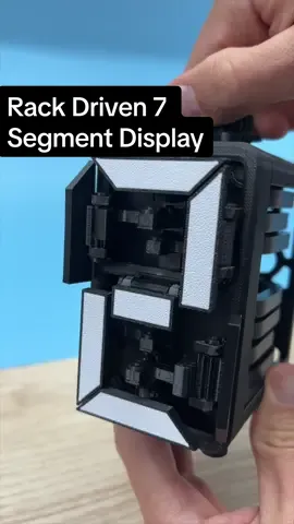 The Rack Driven 7 Segment Display ••• This mechanism uses the inverse cams from my last video to push and pull on a rack and pinion.  The pinion is connected to the segment on the front of the display, and shows/hides the segments according to which number is being displayed.  ••• The whole thing is made with just 3d printed parts that snap together. The STL files are available on JBVCREATIVE.com or free for my thangs members- link is in bio! ••• #mechanicalengineering #mechanicalsculptures #engineering #mechanism #3dprinting #3dprinted #3dprintedmodels 
