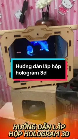 Hướng dẫn lắp hộp hologram 3d cho các bác xem phim thoải mái nè #xh #xuhuong #hologram3d #hologram #dochoi 