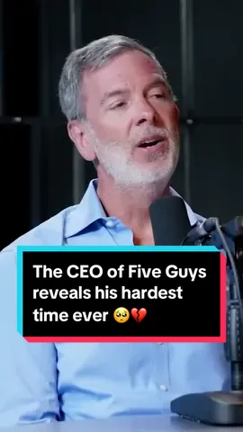 The CEO Of Five Guys reveals his hardest times 🥺💔 Watch the full episode on ‘The Diary Of A CEO’ podcast which is available on all streaming platforms ❤️ #money #success #business #entrepreneur #mindset #millionaire #fiveguys #fastfood