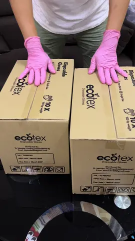 Pink gloves #fypシ゚viral #fyp #buatanmalaysia #sarungtangangetah #powderfreegloves #ecotexppestore #disposablegloves 