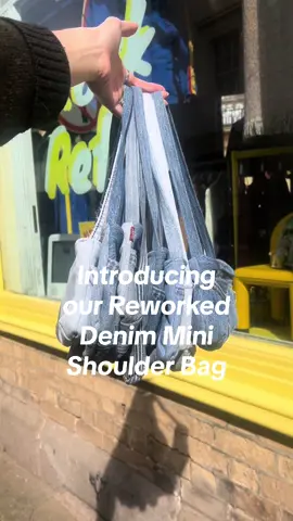 Giving denim scraps new life 🫶  #fyp #vintage #vintagestore 