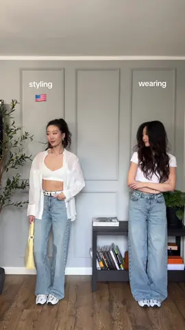 Styling baggy jeans in 4 different ways🇰🇷🇺🇸🇫🇷🇯🇵 which one would you wear? #styletips #whattowear #howtostyle #baggyjeans #stylediffrence #fashion #outfitideas #outfitinspo #koreanstyle #americanstyle #frenchstyle #japanesestyle #fashiontiktok 