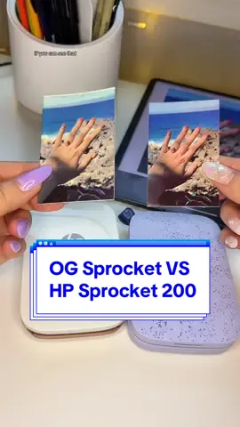 Replying to @Mariia∞⁸ whats the difference between the original HP Sprocket and the new HP Sprocket 200? a lot of differences especially with the photo quality and the price 😱 #hpsprocket #photoprinter #miniprinter #sprocket