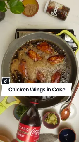 Have you had Coca-Cola braised wings? Well you should. Thanks Albert for sharing!  Full recipe is in beryl.nyc  #chickenwings #kelejichi #cocacola #coke 