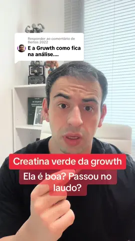 Respondendo a @Bertos 2022 Creatina da growth. Sobre meu vídeo Top 5 creatinas mais puras do mercado #creatina #dieta #academia #gym #treino 