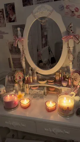 Candles >> 🕯️🎀 #coquette #vanity #roomdecor #coquetteroom #aesthetic 
