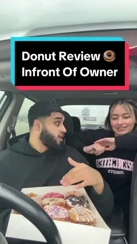 Donut Review infront of Owner @FrenchiesDoughnuts #fyp #donuts #donutreview #alkvsfood #foodreview #toronto #canada 