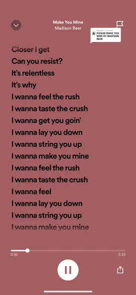 Replying to @✮  make you mine-madison beer #makeyoumine #madisonbeer #fans #fyp #viral #feel #Love #attraction #music #life #spotify #lyrics #song 