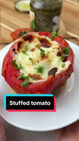 Say “YUM” if you would eat these Stuffed Tomatoes 🍅😋🙌 Ingredients: 1 large tomato 1/4 cup sausage crumbles, fully cooked 3 slices fresh mozzarella 2 tbsp basil pesto Instructions: 1. Hollow out your tomato & pat the inside dry with a paper towel. 2. Add your ingredients starting with pesto, then sausage, mozzarella & repeat. 3. Put the top back on the tomato and air fry @ 375F for 12-15 mins. 4. Take it out and enjoy! This simple recipe is low carb, super easy and so delicious! 🤤