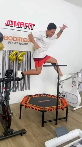 Kak @Timboi udah cobain BODIMAX Jumfit lho. Mau lompat kayak gimanapun gak geser ya karena rangkanya dari besi baja. Max bb pengguna 150Kg. Yuk yuk co sekarang ✨ #Bodimax #BodimaxJumpfit #Trampolin #trampoline #Jumpfit #Jumpfitworkout #RekomendasiAlatOlahRaga 