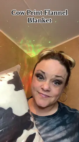 This cow print blanket is beautiful and very soft. #cowprint #blanket #throw #fyp 