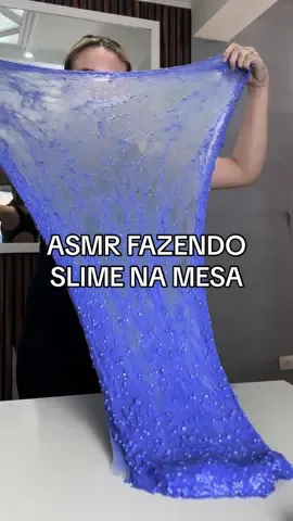 ASMR fazendo slime na mesa #slime #asmr #fy 
