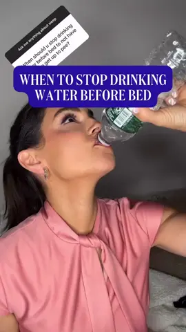 Did you know waking up to pee can be a sign of a sleep disorder? General guidelines are to stop drinking water roughly two hours before bedtime and it’s true that too much water before bed can be problematic for some. But if you’re scaling back your evening water intake it’s time to investigate. 1.) Ask your doctor about getting a sleep study done or an at-home sleep apnea test. 2.) If it takes you a long time to fall back asleep that’s usually an indication of insomnia. #sleeptips #sleeptok