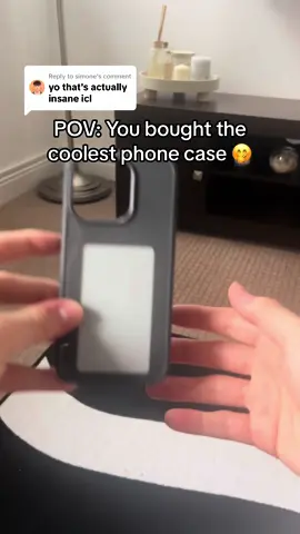 Replying to @simone Best phone case ever! 😯 #einkphonecase #phonecase #iphonetricks #pov #viral 