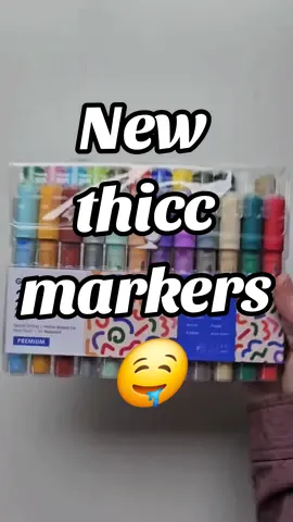 🤤 thicc boi new acrylic medium tip markers coming soon from @grabieofficial #acrylicmarkers #comingsoon 