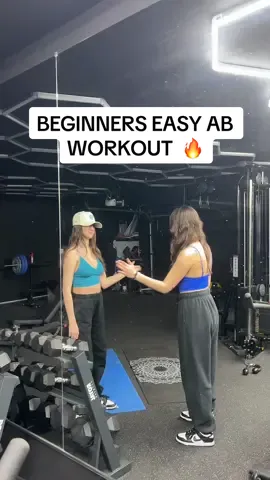 beginner’s ab workout - sister edition 🔥 @leyla alzubi #foryou #fyp #trending #viral #gym #GymTok #tiktok #relatable #sisters #amanialzubi 