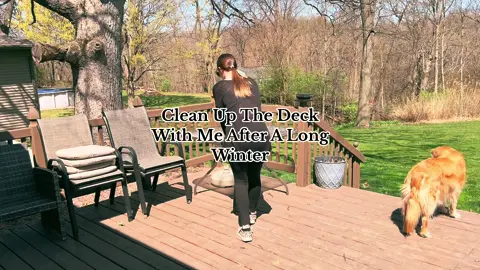 I’m so ready for warmer weather and days on the deck🖤☀️#springcleaning #cleaning #reset #spring #warmweather #outdoorspace #Outdoors #MomsofTikTok #momtok #contentcreator #fyp