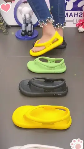 PVC Sandal Wanita Slipper Korean Style Import Rubber Jelly Elastic Non-Slip Karet Empuk Model Jepit Tali Belakang LUCKY