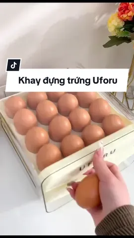 Khay đựng trứng 2 tầng Uforu tone mày pastel xinh xắn #khaydungtrung #khaydungtrung2tang #khaydungtrungtulanh #giadungnhabep #giadungtienich #giadung 