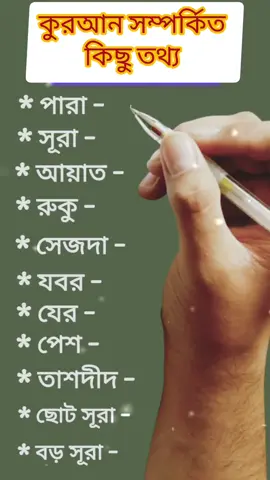 কুরআন সম্পর্কিত কিছু তথ্য #quran #information #islam #কুরআন #তথ্য #ইসলাম #প্রবাসি #reels #highlights #fypシ #learntoeasy 