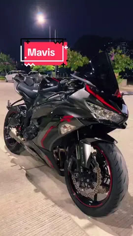 Black and Red = Mavis 🏍️ #fyp #foryourpage #kawasaki #zx6r 