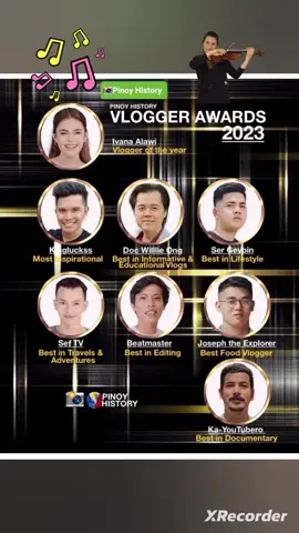 🤳Vlogger Awards 2023: Pinoy Edition (Flowers, Violin Cover by Robert Mendoza) CTTO Pinoy History #pinoyhistory #vloggerawards #pinoyedition #flowers #mileycyrus #robertmendoza #filipinovloggers #blondymanny #xrecorderapp #ivanaalawi #docwillieong 