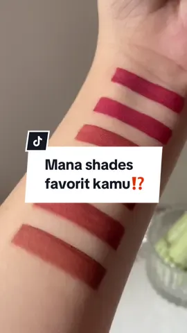 Dari 6 shades lip cream matcha,mana nih shades favorit kamu?😍 #Hanasui #feelsomatcha 