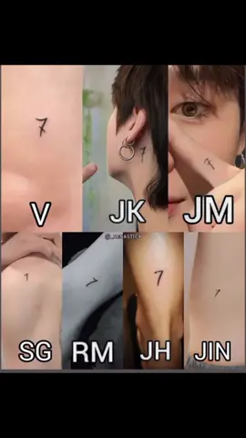 7 tattoo✨🥹👌👌#kimseokjin #suga #kimnamjoon #junghoseok #jimin #taehyung #jungkook @BTS 