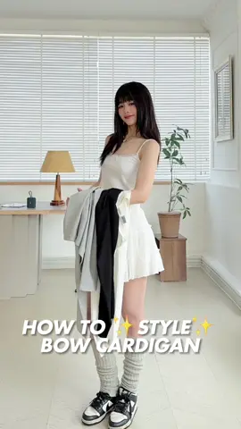 Lại đây Moná chỉ bạn cách phối Bow Cardigan sao cho hong bị nhàm chánnnn 😙 #monasaigon #outfitideas #style #OOTD #outfit #coquette 