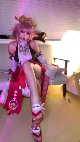 🌸Her costume is complete! #yaemiko #GenshinImpact #cosplay #fyp 