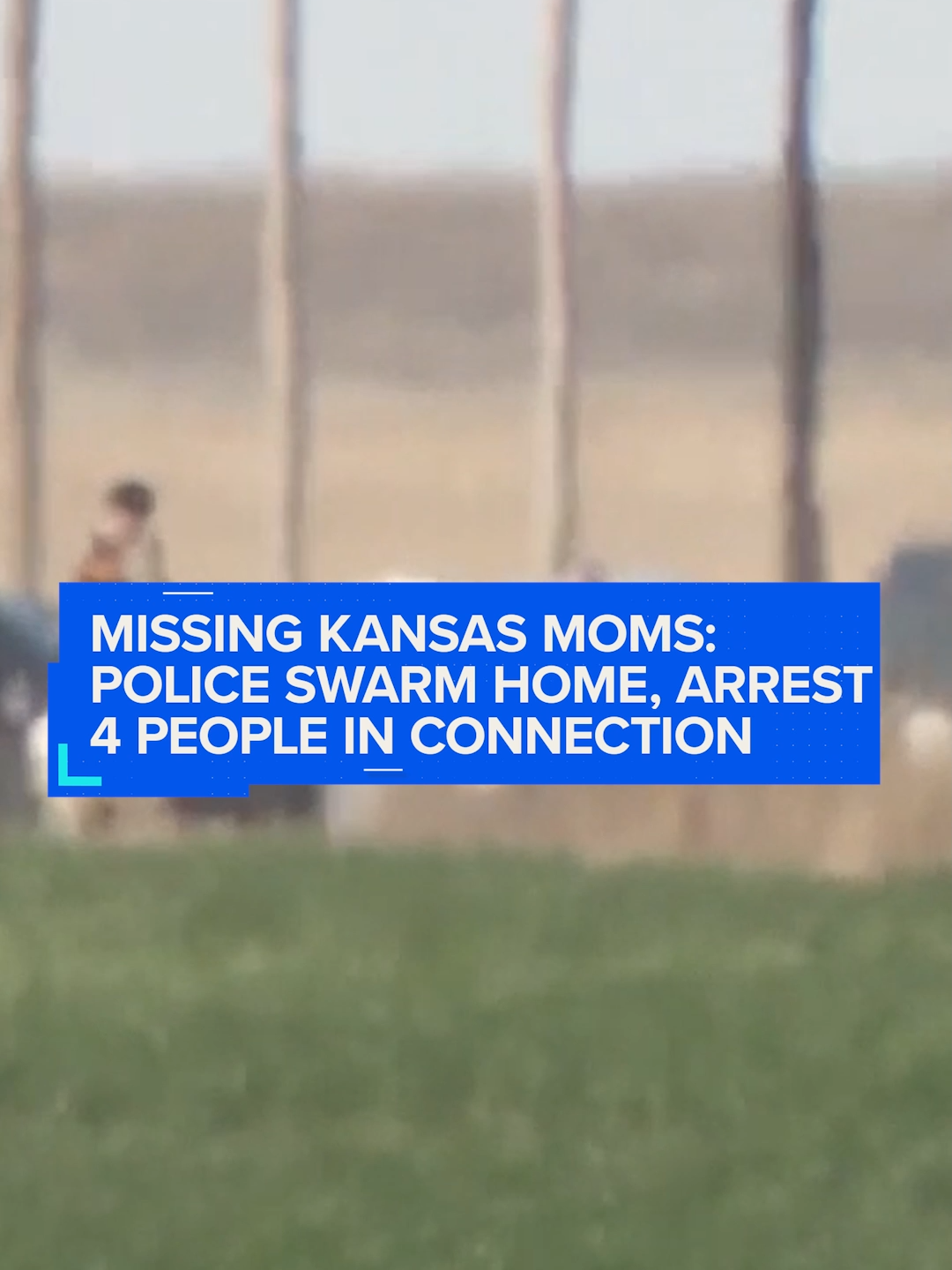 Police swarmed an #Oklahoma home where they made four arrests in connection to the two #missing#Kansasmoms.