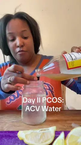 Day II PCOS Water: 2 capfuls of ACV 🍋 1/2 lemon squeezed 💦 Rest of the cup with water 🧂 Himalayan Pink Salt to your liking Tastes a lot like 🥥 water 😁 May try yo have this before each meal today.  Hiw do you like your ACV????  #acv  #applecidervinegar #pcos 