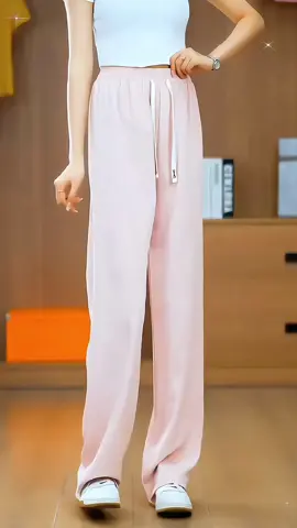 Ice silk ladies wide leg pants, soft and comfortable#Casualpants #pants #goodthing 