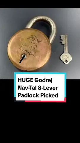 HUGE Godrej Nav-Tal 8-Lever Padlock Picked. #locks #4u #foryou #lockpick #lockpicking #leverlock #lock #padlock #lockpickinglawyer #picklock #secure #lockpickingtool 