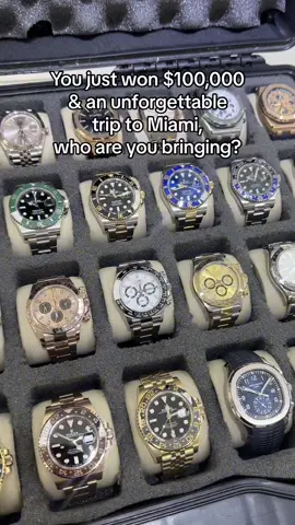 Who are you bringing?🤔 link in bio to WIN! #luxurywatches #crmlife 