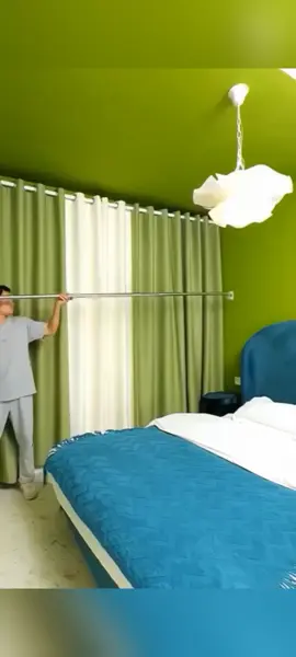 Punch-free Multi Function No Drilling Extendable and Adjustable Stainless Steel Shower Curtain Rod #viral #trending #fyp #foryou #rod 