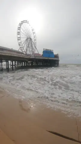 by Blackpool Central Pier today rough waves #blackpool #centralpier #waves #asmr #asmrsounds #sea #thesea #ocean #irishsea #relaxingvideo #sleeptherapy #roughwaters #nice #foryou #wavewatching #fyp #fypシ #viral 