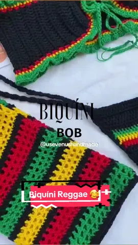 Esse biquíni inspiração🤩 A cliente mandou uma foto e eu confeccionei!!!😻 pt. 2 com as fotos de comparação  #bob #reggae #crochet 