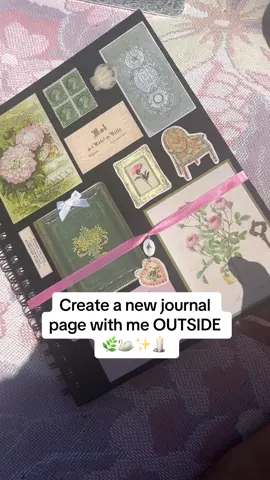 Journalling outside is the best 🌿✨ #BulletJournal #scrapideas #junkjournalinspo #aestheticvideos #journaling #scrapbook #junkjournaling #scrapbookideas #relaxingvideos #diary #journalwithme #junkjournal