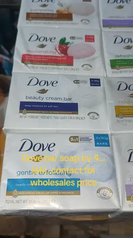 Dove bar soap by 4pieces...6,000naira...contact for wholesales...Shop D16 Enugu Plaza Tradefair Lagos or call our number...we deliver #fyp #skincare #fypviral 