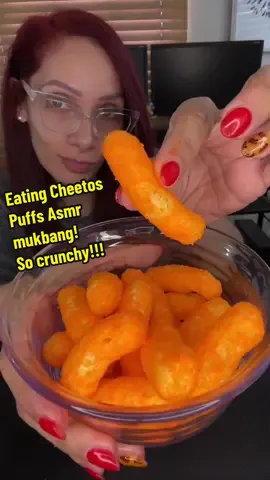 Eating Cheetos Puffs asmr mukbang. So crunchy!!! #foryou #fyp #cheetos#asmr #mukbang #eatingshow #asmreatingsounds #eatingsounds #crunchysounds @Chester Cheetah 