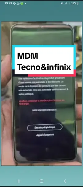 Voici se Qu'il faut #savoir  sur #mdm   #tecno  ou #infinix 