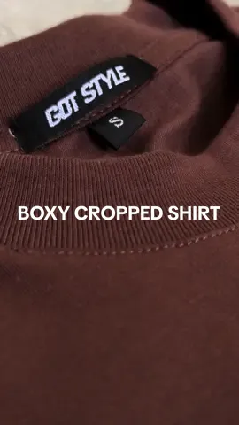 Available now for only ₱280! ❤️‍🔥 #boxycroppedshirt #croppedshirtformen 