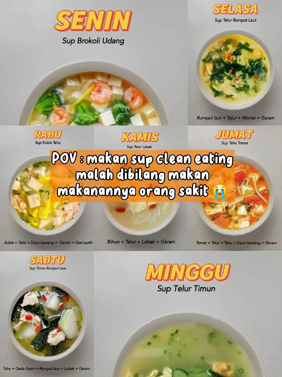 padahal enak malah dibilang makanannya ala rumah sakit #cleaneating #realfood #defisitkalori #dietenak #dietsehat #povstories 