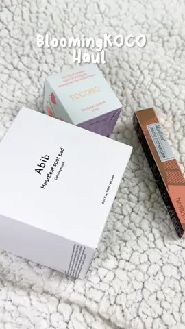 Korean Beauty Products Haul from @Blooming KOCO 🌷✨ Products - [Tocobo] Lip Glazed Mask - [Abib] Heatleaf Spot Pad Calming Touch (80 pads) - [Heimish] Dailism Smudge Stop Mascara #BloomingKOCO #KOCOreviewer #KBeauty #Tocobo #Abib #Heimish #koreanskincare #tubingmascara #tonerpads #lipbalm 