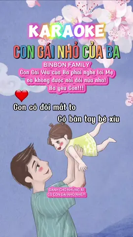 #karaoke #xuhuong  CON GÁI NHỎ CỦA BA